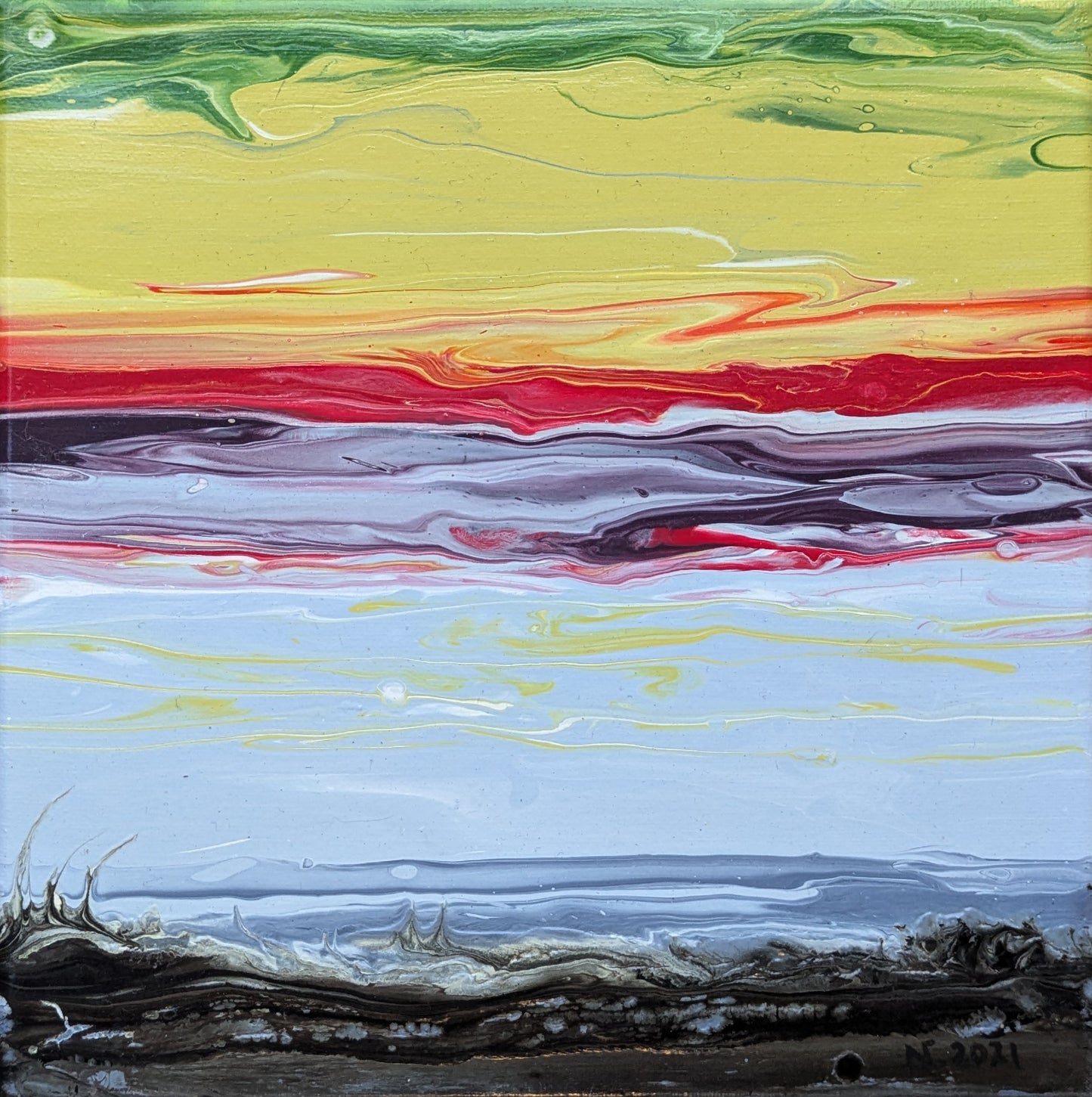 AVAILABLE - Small Rainbow Sky #2, 2021 (10x10")