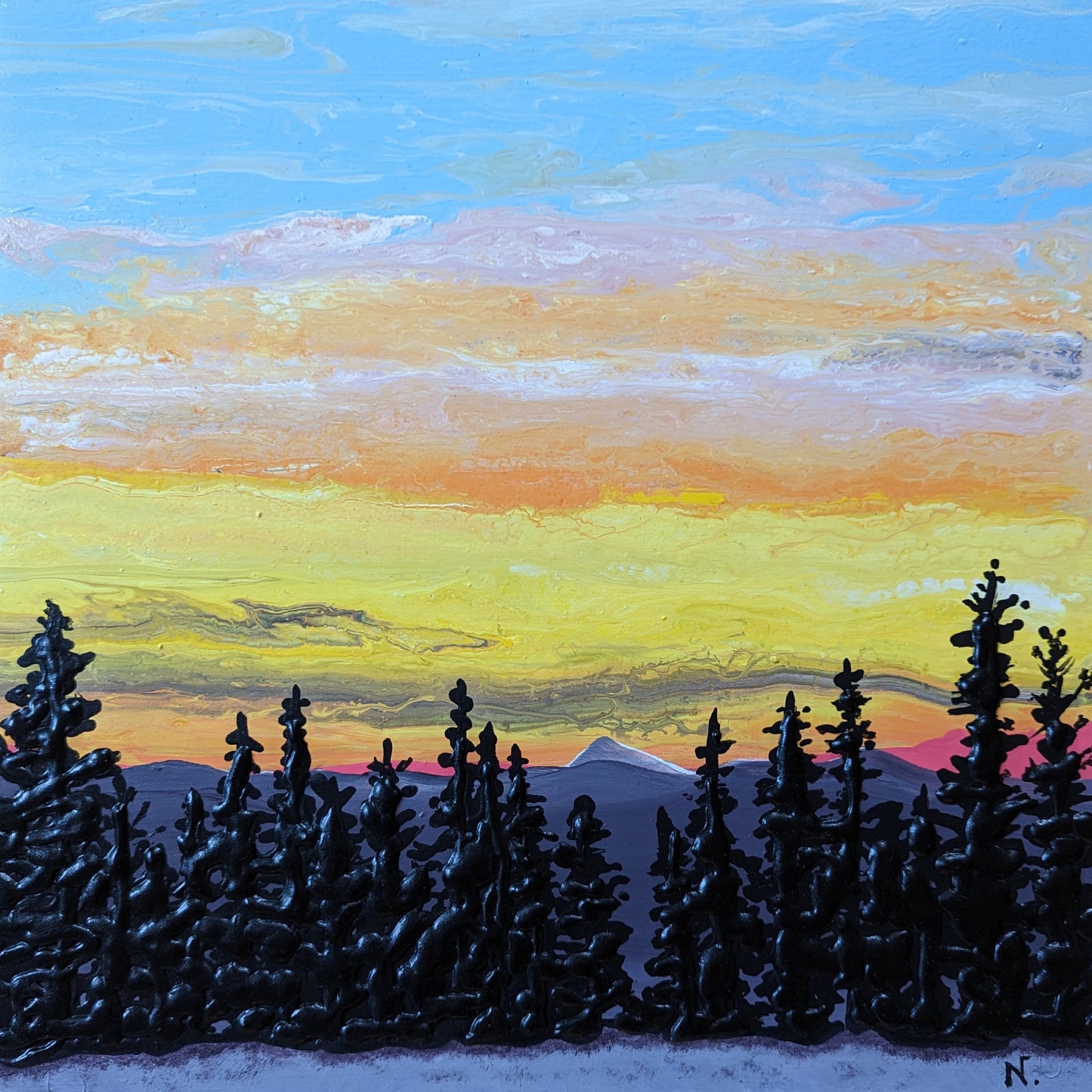 Road to Big White, 12x12" (2023)