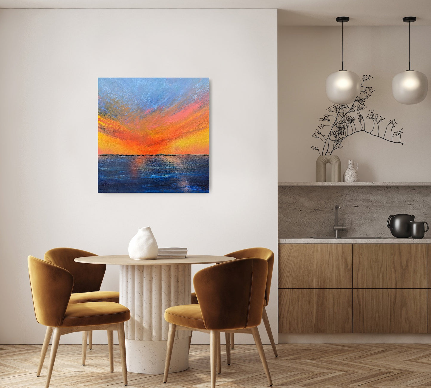 SOLD - Fire in the Sky (24x24")
