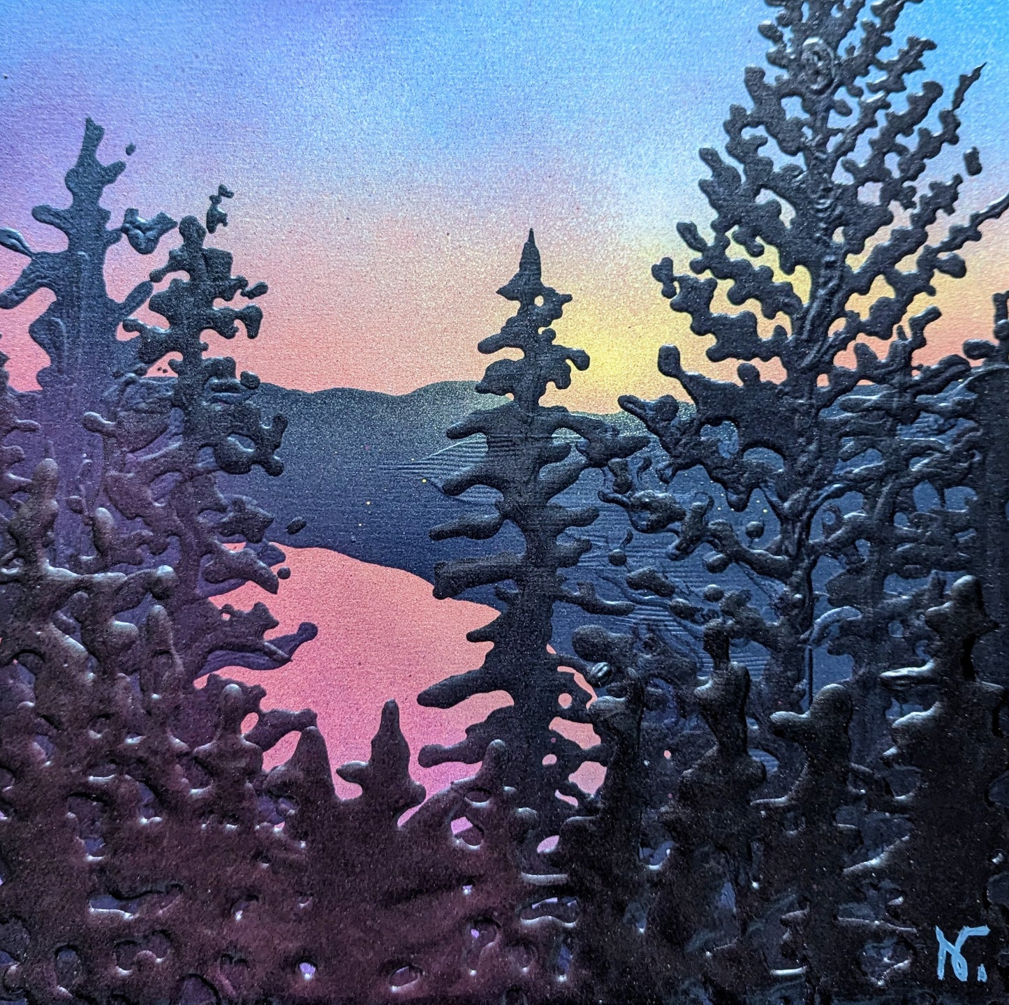 AVAILABLE - Cross Canada Series - Ontario, Lakeside Sunset, 2024 (12x12")