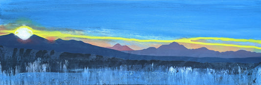 COMMISSION - Night Skiing, View from Mount Washington, 2022 (15x30")