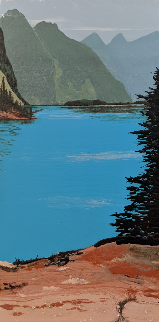 COMMISSION - Reflections on Moraine Lake, 2021 (30x15")
