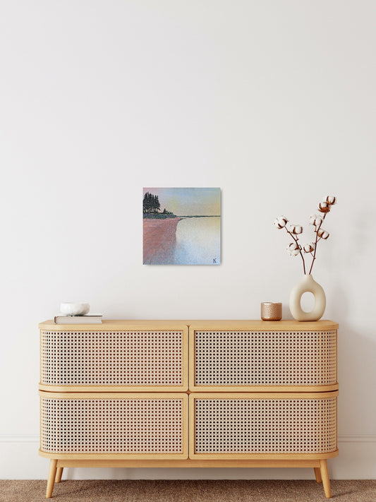 SOLD - Cross Canada Series - PEI, Red Sands at Sunset, 2024 (12x12")