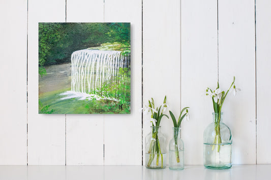 SOLD - Cross Canada Series - Ontario - Secret Garden 12x12" (Bridal Veil Falls, Manitoulin Island)
