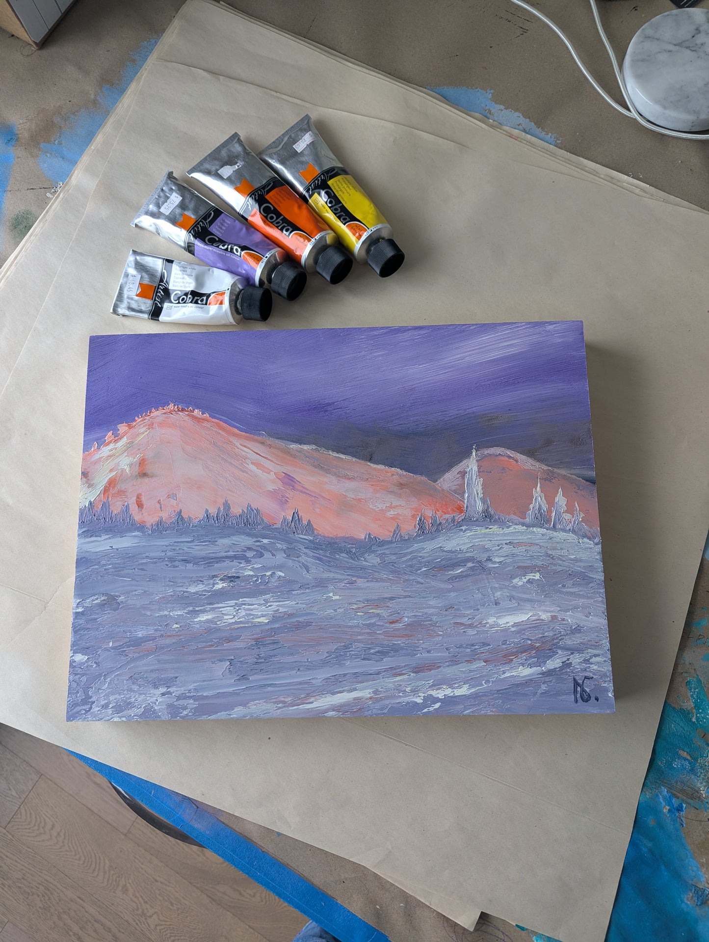 SOLD - Big White, Cliff Clearing (12x16")